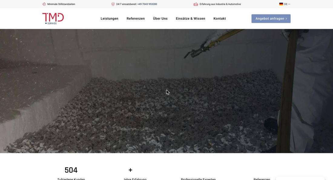 Website von TMD Service
